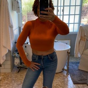 Misguided cropped turtleneck top